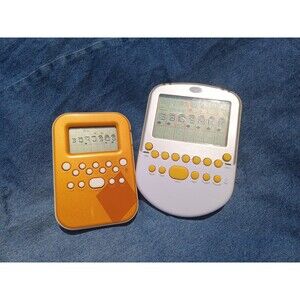 Radica Big Screen Solitaire Handheld Game Electronic & Orange Handheld Solitaire